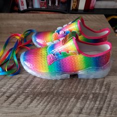 Super Cute Rainbow Sneakers. Size 29 (Not Sure From What Country Sizes That Way But I'd Say They Are A Size 7 In Us Women). No Name Brand. I Ordered From Asia. Brand New. Rubber Bottom.. Bundle And Save! Nike Airmax 98, Grey Sneakers Women, Adidas Golf Shoes, Versace Sneakers, Nike Free Flyknit, Rainbow Sneakers, Steve Madden Sneakers, Rainbow Shoes, Cute Rainbow