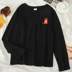 Harajuku+Vintage+t+shirt+Ulzzang+Girlfriends+kawaii++t-Shirts+autumn+Women+Casual+Loose+long+Sleeve+pink+Tops Harajuku Sweatshirt, Casual Blouse Shirts, Casual Turtleneck, Womens Sweatshirts Hoods, Cartoon Embroidery, Aesthetic T Shirts, Loose Long Sleeve, Letter Print Sweatshirt, Long Sleeve Casual