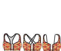 Endurance Sports Bra in Band Sizes 28 to 33 and Cups B - H Sports Bra Sewing Pattern, Bra Sewing Pattern, Bra Sewing, Bra Making, Bra Video, Activewear Tops, Bra Pattern, Star Work, Rib Cage