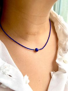 #eBay #eBayStore #eBaySeller #Lapis Lazuli #Round #Blue #Tiny #Faceted #Necklace #Beaded #Elagant #Beach #Nature #GamblingCasino #FamilyFriends #FlagsPolitical #FairytaleFantasy #Ethnic #Holiday #FlowersPlants #Beauty #Halloween #CelestialHoroscope #Angels #FoodDrink #Healing #CartoonTVMovieCharacters #HobbyCraft Minimalist Beaded Crystal Necklace For Gift, Minimalist Beaded Crystal Necklaces As Gift, Minimalist Beaded Crystal Necklace Gift, Minimalist Blue Beads For Gift, Handmade Lapis Lazuli Necklaces, Colorful Beads Lapis Lazuli Necklace Gift, Lapis Lazuli Round Beads Necklace For Gift, Colorful Lapis Lazuli Beaded Necklaces As Gifts, Adjustable Lapis Lazuli Necklace With Faceted Beads