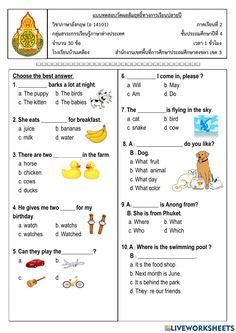 the worksheet for english speaking words and their meanings are in two different languages