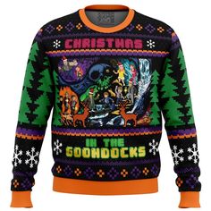 an ugly looking sweater with the words christmas in the gondocks on it