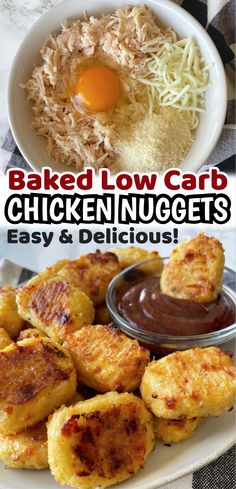 baked low carb chicken nuggets are an easy and delicious side dish recipe