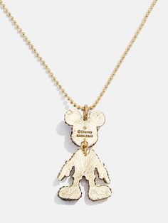 Have you ever wanted to wear our best selling Mickey Mouse Disney Bag Charms on your neck? Now's your chance! Our Mickey Mouse Disney 3D Necklace feature our iconic bag charm design in the form of a pretty gold chain pendant necklace. This is an officially licensed Disney product. Gold Disney Mickey Mouse Jewelry, Disney Gold Mickey Mouse Jewelry, Disney Mickey Mouse Gold Jewelry, Gold Mickey Mouse Jewelry For Gift, 3d Necklace, Gold Chain Pendant, Disney Bag, Gold Chain With Pendant, Bag Charms