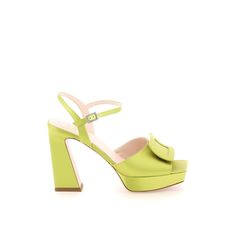 Roger Vivier Satin Sandals Featuring A Tone-On-Tone Buckle. Adjustable Ankle Strap With Rhinestone Buckle, Wide Heel And Square Toe. Leather Footbed And Leather Sole.Material: 68% Vi 32% SeMade In: ItaliaColor: GreenCollection: Fall - Winter 2023Rvw69935110rs0 Luxury Green Evening Sandals, Elegant Green Sandals With Sculpted Heel, Green Ankle Strap Heels For Gala, Elegant Platform Sandals For Cocktail, Elegant Green Cocktail Sandals, Luxury Green Heels With Buckle Closure, Luxury Green Sandals With Block Heel, Green Platform Sandals For Evening, Green Heels With Buckle Closure For Evening