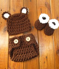 Bear Newborn Baby Photography Outfit Cowboy Baby Clothes, Baby Bear Outfit, Crochet Bear Hat, Crochet Newborn Outfits, Bear Outfit, Newborn Photos Boy, Newborn Photo Outfits, Chunky Babies, Newborn Boy Clothes