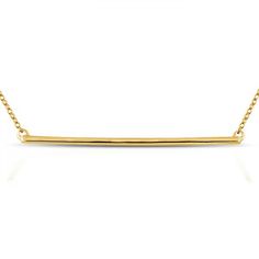 Horizontal Thin Straight Bar Pendant Necklace 14k Yellow Gold - Allurez.com Bar Necklaces, Trendy Bar, Bar Pendant Necklace, Bar Pendant, Gold Bar, Gold Wedding Band, Custom Engagement Ring, Gold Hoop Earrings, Bar Necklace