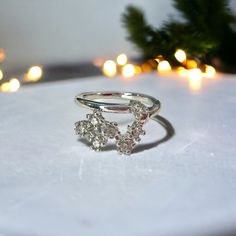 a close up of a ring on a table