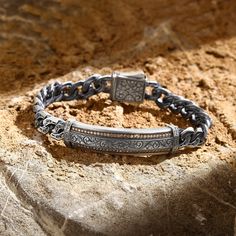 ⭐ Enjoy 35% OFF this October! Don't miss out on these seasonal savings! ⭐ This striking heavy masculine silver bracelet has been meticulously hand-engraved with intricate detailing, making it a truly unique piece of jewelry. Crafted from high-quality sterling silver, this bracelet is designed to be bold and eye-catching, perfect for making a statement. With its sturdy construction and substantial weight, this bracelet is perfect for the modern man who wants a piece of jewelry that's both stylish Mens Cuff Bracelets, Silver Engraved Bracelet, Mens Chain Bracelet, Gray Bracelet, Handmade Birthday Gifts, Unique Silver Jewelry, Mens Bracelet Silver, Mens Anniversary Gifts, Wedding Jewelry Bracelets