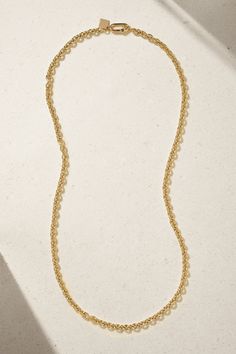 Lauren Rubinski's chain necklace is beautiful enough to wear on its own, but looks just as good layered with other styles or strung with a pendant. It's been expertly crafted in Italy from 14-karat gold and hangs long over your chest. Gold Oval Link Diamond Necklace, Gold Oval Link Diamond Necklace Fine Jewelry, Formal Long Chain Necklace In Fine Jewelry Style, 14k Gold Fine Jewelry Cable Chain Necklace, 14k Gold Cable Chain Necklace Fine Jewelry, 14k Gold Cable Chain Necklace In Fine Jewelry Style, Yellow Gold Cable Chain Link Necklace, Classic 14k Gold Cable Chain Necklace, Elegant Yellow Gold Oval Link Diamond Necklace