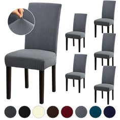 dining room chairs with different colors and patterns to choose from, including the armrests