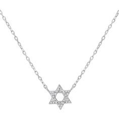 Ruchi New York - Leah Pendant Elegant Star-shaped White Gold Diamond Necklace, Elegant Star Shaped White Gold Diamond Necklace, Elegant White Gold Star Diamond Necklace, Elegant Star-shaped Jewelry With Single Diamond, Elegant Star-shaped Diamond Necklace With Accents, Elegant Star Diamond Necklace With Diamond Accents, Elegant Star-shaped Single Diamond Jewelry, Elegant Star Of David Jewelry For Wedding, Elegant Star Of David Anniversary Jewelry