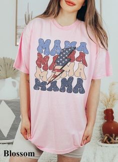 Peckshirt Retro 4Th Of July Mama Shirt, Lightning Bolt Mama Flag, Patriotic Mom Shirt, Mama Fourth Of July Shirt, Shirts For Mom - Print In Your Way. You could discover the perfect balance of fashion and coziness among our assortment of shirts. Our shirts fit perfectly and have a classic look that complements any ensemble since they are constructed of high-quality fabrics. Whether you're dressed up for a formal event or going casual, these shirts make a fantastic addition to any collection. You Retro 4th Of July, Fourth Of July Shirts, Retro 4, 4th Of July Shirt, Best Mother, Mama Shirt, Lightning Bolt, Mom Shirt, Mom Shirts