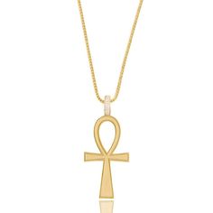 Pendants - Baby Ankh Piece - ifandco.com Ancient Pharaohs, Necklace Length Chart, Ankh Necklace, The Nile, Eternal Life, Rose Gold Diamonds, The Gold, Necklace Sizes, Ancient Egypt