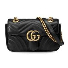 Pre-owned Authentic Gucci GG Marmont Mini Shoulder Bag Black Chevron Leather with Gold Chain Women's Shoulder Bag Model 446744 DTDIT 1000-PO. Gucci Bags Handbags, Gucci Gg Marmont Mini, Gg Marmont Mini, Gucci Gg Marmont, Black Chevron, Buy Gucci, Cross Body Bags, Gucci Shoulder Bag, Bag Model