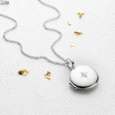 Luxury is in the detail of this forever jewelry, featuring a starburst set precious diamond. Add a layer of love, by personalising this timeless girls' locket with a selection of classic fonts. Given with love for any special occasion from a First Communion gift to a baptism or a girl's birthday present, this is a true keepsake. Designed to ignite a lifelong love of jewelry, be the first to give her her first diamond and a gift that will forever hold her memories. Molly B London classics, now an Kids Jewellery, Large Locket, Diamond Locket, Engraved Locket, Goddaughter Gifts, Diamond Girl, Round Locket, Bespoke Gifts, Forever Jewelry