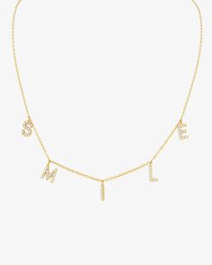 The best accessory you can wear is a smile. Pave Necklace, Healthcare Workers, Health Professionals, Chain Lengths, Chain Length, Gold Vermeil, Medicine, 18k Gold, Gold Necklace