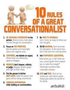 the ten rules of a great conversationalist