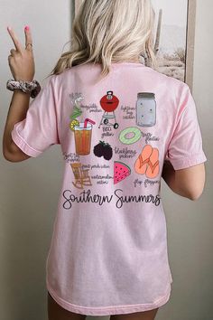 SOUTHERN SUMMER UNISEX SHORT SLEEVE,GRAPHIC TEE,GRAPHIC TSHIRTS,TSHIRTS,TEES100%COTTON,HEATHER(52%COTTON,48%POLY),ATH.HEATHER,BLACK HEATHER(90%COTTON,572%POLY)NICARAGUAMade In: Nicaragua Pink Cotton T-shirt For Summer, Trendy Pink Summer Shirt, Summer Graphic Tee For Summer Activities, Casual Graphic Print T-shirt For Summer, Cotton T-shirt For Summer Activities, Casual Cotton T-shirt For Summer Activities, Summer Short Sleeve T-shirt For Warm Weather, Fun Cotton T-shirt For Summer Activities, Casual Tops With Graphic Print For Summer