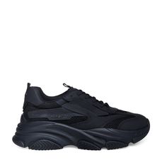 PU/Mesh upper material Synthetic lining Rubber outsole 2 inch heel height Branded Shoes For Men, Steve Madden Sneakers, Steve Madden Store, Balenciaga Track, Black 13, Chunky Platform, Lacing Sneakers, 2 Inch Heels, Air Max Sneakers