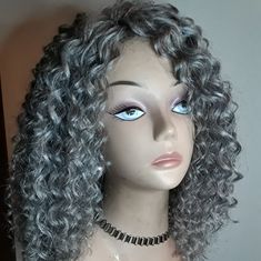 New Handmade Beach Curl Crochet Wig W/Lace Part In Color #Gray. Unit Is @ 12 Inches Made On My "Very Popular" Stretchy Comfortable Breathable Crochet Wig Cap. Comes In Different Colors Per Buyer Request. #Nwot Crochet Wig Cap, Silver Wigs, Beach Curls, Crochet Wig, Wig Color, Fashion Hair, Wig Cap, Grey Hair, Hair Wigs