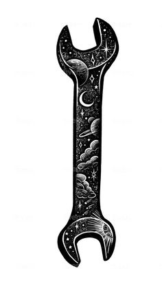 tattoo in a sketchy style Traditional Wrench Tattoo, Wrench Tattoo Design, Wrench Tattoo Mechanic, Functional Tattoo, Wrench Tattoo, Wonder Tattoo, Sketchy Style, Sketchy Tattoo, Tool Tattoo