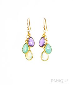 "Mom is going to LOVE these. This drop earring design features tiny pear shaped birthstones that cascade down to form a unique family birthstone style earring set. The family colors will shine and remind Mom that her loved ones are always close to her. Match this with a birthstone necklace or bracelet to make a complete jewelry set that represents all her children. You'll rest assured that the earwire is 925 sterling silver or 14k gold-filled, which is great for those with metal sensitivities. B Teardrop Chandelier Earrings With Dangling Charms As Gift, Teardrop Gemstone Chandelier Earrings For Anniversary, Elegant Birthstone Teardrop Dangle Earrings, Elegant Dangle Teardrop Birthstone Earrings, Birthstone Jewelry Grandma, Earrings For Mom, Mothers Bracelet, Gold Vermeil Jewelry, Birthstone Earrings