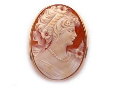 Jewelry Type: Cameo Brooch Pin (can be worn as pendant) Metal: 14k Yellow Gold Measurements: 1 1/2 inch x 1 1/4 inch wide ( front face of pin) Markings: 585 Weight: 6.4 grams Main Stone: Oval Carved Shell Cameo Measurement: 40mm * 30mm #5198 Anniversary Oval Brooches, Oval Brooches For Formal Occasions, Heirloom Oval Brooch For Formal Occasions, Antique Oval Cabochon Brooch For Formal Occasions, Oval Hallmarked Brooch For Formal Occasions, Heirloom Oval Brooches With Intaglio, Formal Oval Hallmarked Brooch, Classic Oval Brooches, Formal Oval Hallmarked Brooches