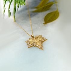 ✦ 14k Solid Gold Maple Leaf Necklace Valentines Day Gift for Women Pendant Jewelry Bridesmaid Gift      Birthday Gift ✦ Handcrafted with the highest quality real gold and cubic zirconia. 14k solid gold is nickel free, allergy      free and lead free. Real gold is an excellent choice that does not oxidize, discolor and lose its shine. ✦ It is made of 100% real gold with first-class craftsmanship and has passed multiple quality control      points at every step. Aiming 100% customer satisfaction with a team ready to answer any questions. ✦ It will be delivered to you with the 14 stamped on the Product, together with the official invoice      containing the product information. ✦ The dimensions of our product are in the minimal category. . ✦ Fast and Free Shipping. ✦ Our products will be sent Gold-plated Gold Necklace For Anniversary Gift, Gold Necklaces With Hallmark For Wedding, Gold-plated Necklace For Anniversary, Gold Plated Necklace For Anniversary Gift, Gold Necklaces For Anniversary, Gold Wedding Necklaces With Hallmark, Gold Hallmarked Necklace For Anniversary, 14k Gold Necklace For Anniversary Gift, Fine Jewelry Wedding Necklace With Hallmark