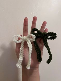 Crochet hair bows! One order is one pair. Different color options available. Hair Bow Crochet, Crochet Hair Bow, Crochet Hair Bows, Crochet Bow, Keychain Pattern, Crochet Keychain Pattern, Crochet Bows, Crochet Hair Accessories, Headphone Accessories