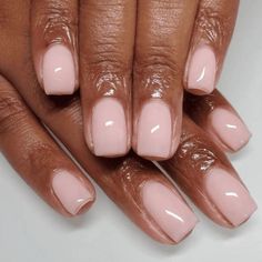 Light Pink Overlay Nails, Short Curved Nails, Artsy Nails, Light Pink Nail Polish, Fresh Nails, Pale Pink Nails, Overlay Nails, Nails Top