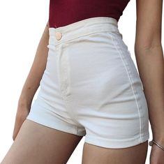 No front pocket denim shorts online—cool women's denim shorts from the 2022 Summer collection. Casual outfits are more comfortable. Color denim pattern is an excellent alternative. The body-hugging type of skinny fit highlights some aspects of your shape. High-waisted rise is naturally an excellent fit for those with an hourglass shape, as they accentuate your narrow waist and help trim more defined hips. The cotton material holds dye well. Elastane fabric is strong, more durable, and retractive