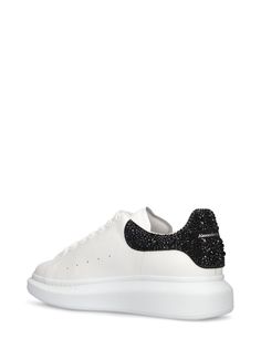 45mm Rubber sole. Leather upper. Front lace-up closure. Reinforced eyelets. Embellished heel detail. Logo details Embellished Sneakers, Mcqueen Sneakers, Embellished Heels, Alexander Mcqueen Men, Sports Sweatshirts, Crossbody Messenger Bag, Sports Brands, Swim Accessories, Sport Watches