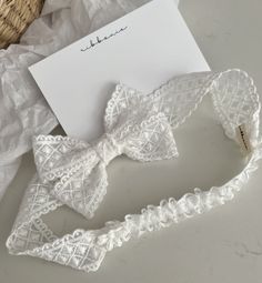 White Baptism Baby Lace Bow Headband Christening Baby Soft Headband This adorable lace headband is perfect accessory for little ones from newborn to little girl:) Specially great for photo shoots, wedding or a special occasion✨ This headband is made with gorgeous premium lace  with stretch lace band :)  D I M E N S I O N( in width )    bow  approximately 10 x 7 cm ✔️ available in white  ✔️ S I Z E  ✔️ the band attached to both ends of this headband is less stretchy than the other super-soft head Flower Headband Diy, White Baby Headband, Baby Lace, Lace Headband, Lace Bands, Soft Headbands, Lace Headbands, Lace Bows, Baby Headband