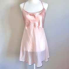 Victoria’s Secret Silk Princess Slip Dress Great Condition Pastel Ballet Baby Pink Embellished With Pearls Adjustable Straps Shoplovelacy Feminine Satin Nightgown For Summer, Feminine Satin Summer Nightgown, Feminine Camisole Dress For Night Out, Fitted Satin Chemise For Party, Feminine Night Slip Dress, Feminine Silk Sleep Dress, Sheer Satin Sleep Dress, Feminine Satin Nightgown For Party, Sheer Satin Dress For Daywear