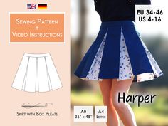 the sewing pattern for this skirt is easy to sew and has an attached waistline