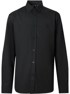 black stretch cotton straight-point collar front button fastening long sleeves Vintage Check pattern Mens Wardrobe, Burberry Monogram, Burberry Shirts, Burberry Shirt, Dior Men, Burberry Outfit, Monogram Shirts, Short Suit, Designer Clothes For Men