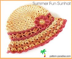 a crocheted hat with a flower on it