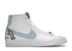 Check out the Nike Blazer Mid 77 Indigo (Women's) available on @StockX Nike Blazer Blue, Custom Nike Blazers, Light Blue Heels, Blazer Shoes, Nike Blazers, Trendy Shoes Sneakers, Nike Blazer Mid 77, All Nike Shoes, Nike Blazer Mid