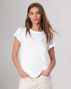 Buy The Slub Tee for USD 90.00 | rag & bone Cotton Crew Neck Short Sleeve Top For Casual Gatherings, Crew Neck Cotton Short Sleeve Top For Casual Gatherings, Casual Cotton Crew Neck Short Sleeve Top, Simple Summer T-shirt For Casual Gatherings, Cotton T-shirt With Shirttail Hem For Everyday, Everyday Cotton T-shirt With Shirttail Hem, Simple Cotton Short Sleeve Top For Everyday, Everyday Cotton Short Sleeve Crew Neck Top, Everyday Cotton Crew Neck Short Sleeve Top