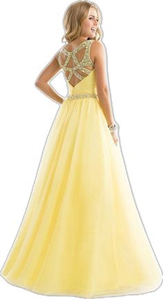 Bright Yellow Prom Dresses Long, Yellow A-line Prom Dress, Yellow Floor-length Prom Evening Dress, Unstitched Yellow Floor-length Dresses, Elegant Yellow Floor-length Chiffon Dress, Long Prom Dress, Prom Dress, Spaghetti Strap, Spaghetti