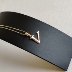 Elegant Hallmarked Initial Necklace, Elegant Hallmarked Initial Pendant Necklace, Formal Monogram Pendant Necklace, Classic Rose Gold Initial Necklace For Formal Occasions, Formal Rose Gold Initial Necklace, Rose Gold Initial Necklace For Formal Occasions, Formal Hallmarked Initial Pendant Necklace, Luxury Rose Gold Initial Necklace For Gift, Elegant Monogram Initial Necklace For Valentine's Day