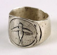 Stamp Ring, Bird Ring, Bird Rings, Bird Stamp, Stamped Rings, Bird Jewelry, Put A Ring On It