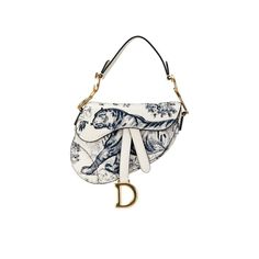 The Mini Toile De Jouy Saddle Bag Features A Printed Leather Body A Flat Leather Shoulder Strap A Front Flap With A Magnetic Snap Closure.. . Brand: Dior. Type: Shoulder Bag. Main Material: Leather. Dimensions (Lxwxd): 15x18x6. Handle Drop: 12. . Comments: . Exterior Front Stained With Other. Exterior Handle Creased. Exterior Top Stained With Other. Interior Lining Creased. . Vintage Luxury Bags, Christian Dior Saddle Bag, Mini Toile, Christian Dior Bag, Dream Bags, Dior Saddle, Purse Brands, Embroidered Leather, Pretty Bags