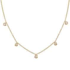 14K Gold Bezel Diamonds Drop Station Necklace: classy, elegant, beautiful. To be wear everywhere and any occasion. Must have!  Item Information: Metal: 14k Gold Chain Length: 16"+1"+1" Diamond Information Total Carat Weight: 0.26 Drop Station, Diamond Drop Necklace, Bezel Necklace, Fine Diamond Jewelry, Diamond Jewelry Designs, Station Necklace, Diamond Drops, Bezel Diamond, Rose Gold Necklace