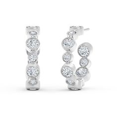 The Forevermark Tribute™ Collection celebrates the unique and brilliant women who wear it. Wear It, Vintage Jewelry, Candle Holders, Hoop Earrings, White Gold, Celebrities, Gold, How To Wear, White