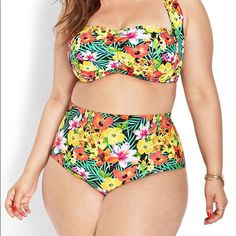 Forever 21 Plus Nwot! High Rise Floral Tropical Paradise Bikini Bottom Size Xl Forever 21 Triangle Top Swimwear For Swimming, Forever 21 Triangle Top Swimwear For Vacation, Forever 21 Triangle Top Beachwear Swimwear, Forever 21 Triangle Top Swimwear, Forever 21 Summer Swimwear For Vacation, Fitted Forever 21 Swimwear For Vacation, Forever 21 Summer Vacation Swimwear, Forever 21 Swimwear For Sunbathing Beach Season, Forever 21 Swimwear For Sunbathing In Summer