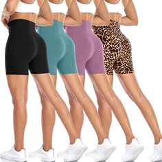 PRICES MAY VARY. ✔️FEEL BUTTERY SOFT -- Aoliks biker shorts for women are crafted to provide a snug, skin-friendly fit that feels as comfortable as being naked. The premium blend of polyester and spandex delivers a buttery-soft and weightless sensation, while also ensuring durability and long-lasting reliability. These non-see-through cycling shorts are designed to wick away sweat, keeping you cool and comfortable throughout your move. ✔️VARIOUS FEATURES -- The gym shorts are ideal for both acti Yoga High Waist Biker Shorts With Built-in Shorts, High Waist Compression Biker Shorts For Gym, High Stretch Above Knee Biker Shorts For Yoga, High Stretch Yoga Shorts Above Knee, High Stretch Above Knee Yoga Shorts, High Waist Compression Biker Shorts For Yoga, High Waist High Stretch Biker Shorts For Sports, Biker Shorts Above Knee For Sports, Fitted Above Knee Yoga Shorts