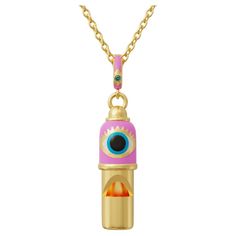 Introducing our exquisite Evil Eye Whistle Pendant Necklace, a stunning combination of elegance, functionality, and spiritual significance. This gold vermeil pendant is thoughtfully crafted to enhance your style while providing actual and spiritual protection, making it a truly unique accessory. Spiritual Protection, Accessories Unique, Evil Eye, Gold Vermeil, Jewelry Necklace Pendant, Jewelry Design, Jewelry Necklaces, Pendant Necklace, Pendant