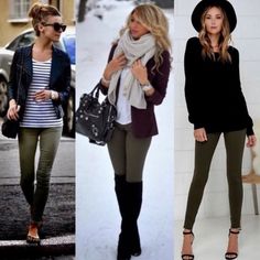 So Soft And Comfortable!! These Olive Green Leggings Are Fully Lined To Keep You Warm. Perfect For All These Upcoming Holiday Parties And Events. Easily Dress Up Or Wear Casual. Great For Loungewear Also. I Also Have These Exact Leggings In A High Waist/Tummy Control Top. Please See My Site. Boho Free People Urban Outfitters Anthropology Gap Old Navy Dillards Thanksgiving Christmas Holiday Winter Party Resort Vacation Skiing Pjs Talbots Whbm Chicos Cache Womens Clothes Jeans Pants Slacks Leggings Olive Green Leggings Outfit Winter, Olive Leggings Outfit Winter, Olive Leggings Outfit, Olive Green Leggings Outfit, Green Leggings Outfit, Goal Outfits, Olive Green Leggings, Olive Leggings, Boho Free People